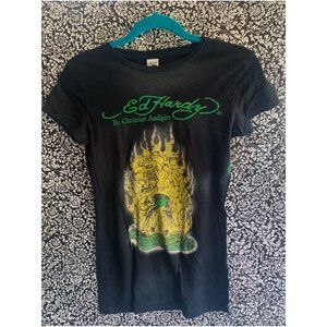 Ed Hardy Double Sided Printed Swarovski Crystals